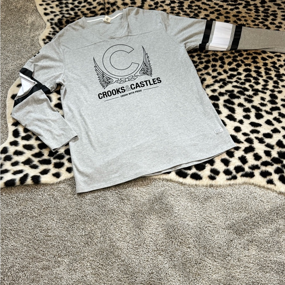 Crooks & Castles Heather Gray Tee 3XL